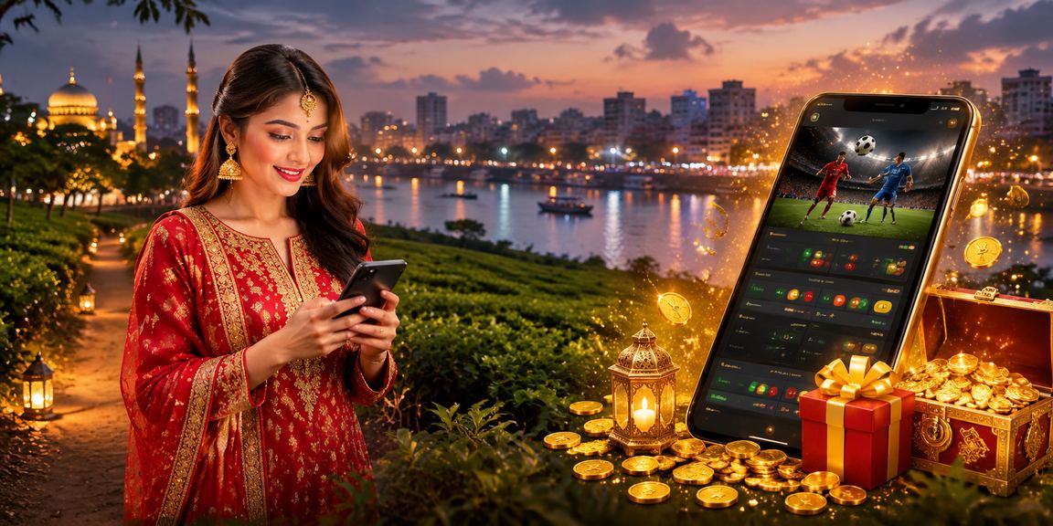 নারায়ণগঞ্জে ঈদ উৎসবে মোবাইলে bh998 জ্যাকপট উপভোগ করছেন একজন তরুণ